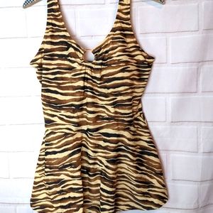 Islander swimsuit dress animal print